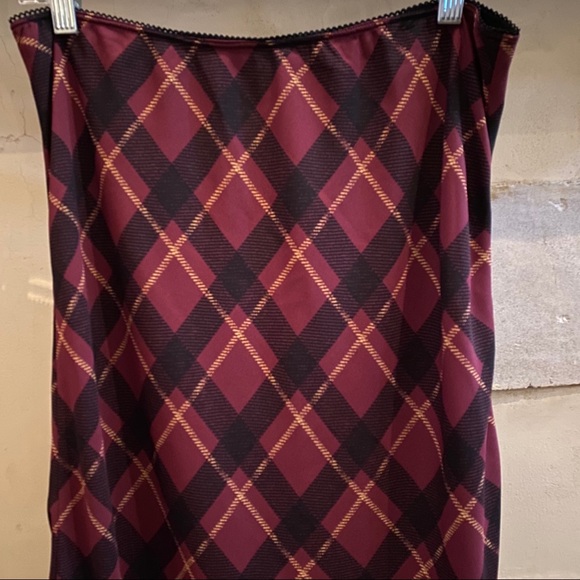 Plaid Midi Slip Skirt - Picture 8 of 12